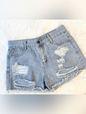 NWOT UNBRANDED Distressed Denim Jean Shorts